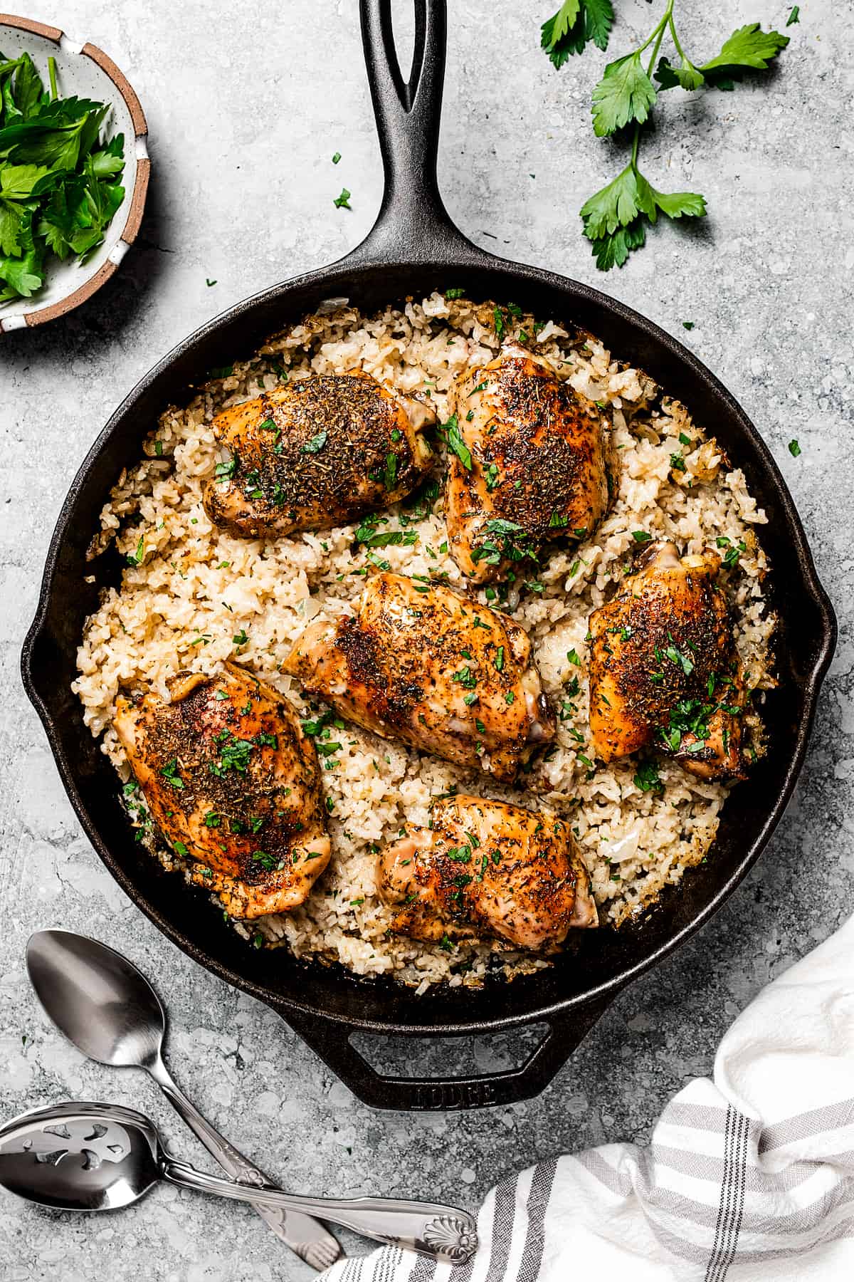 one pan garlic butter chicken and rice